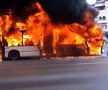 VIDEO + FOTO Momente de panică în București! Un troleibuz a luat foc în centrul orașului
