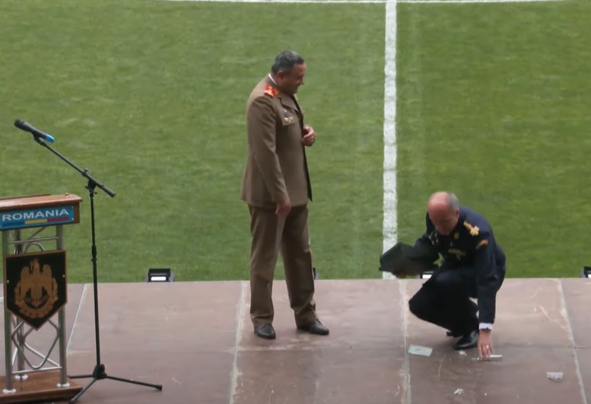 Florin Talpan, moment penibil la aniversarea Stelei! S-a speriat și a făcut praf premiul primit de la CSA