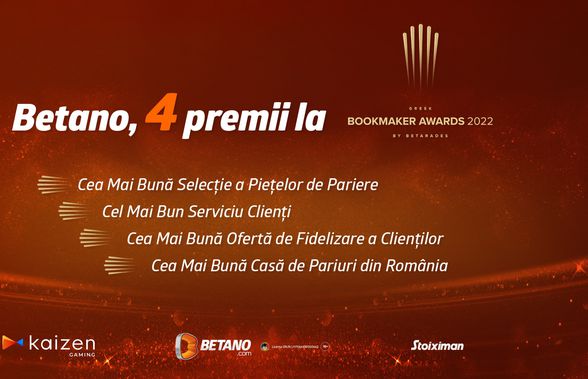 Betano și Stoiximan au primit câte 4 distincții Greek Bookmaker Awards