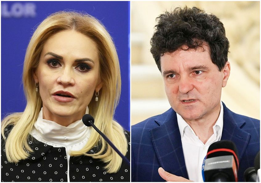 Gabriela Firea, candidat PSD, și Nicușor Dan, candidat independent, foto: Libertatea