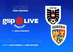 Austria - România, în drumul spre Campionatul Mondial » Comentăm cu Raul Rusescu și Iosif Rotariu, la GSP Live Special + Nu rata concursul serii