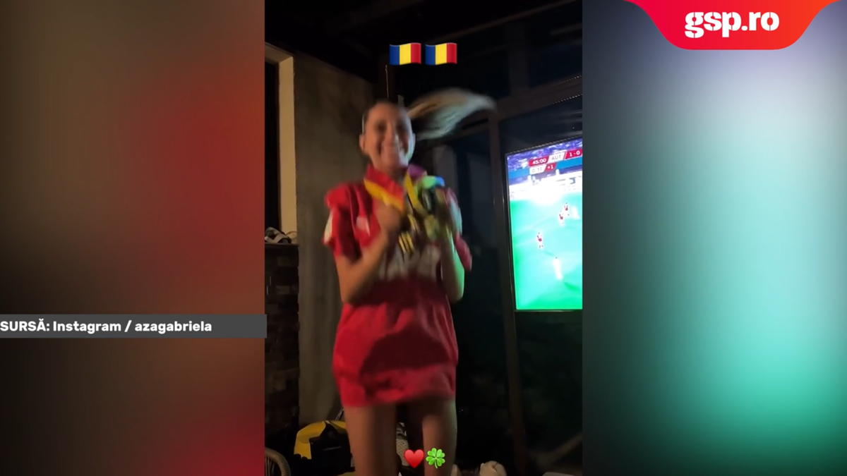 Aza Gabriela a sărbătorit prestația lui Horațiu Moldovan din prima repriză a meciului Austria - România