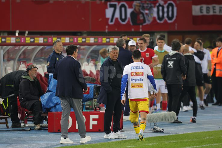 Mircea Lucescu și Nicolae Stanciu / Ce s-a întâmplat imediat după fluierul final din Austria - România / FOTO: Ionuț Iordache (GSP.ro)