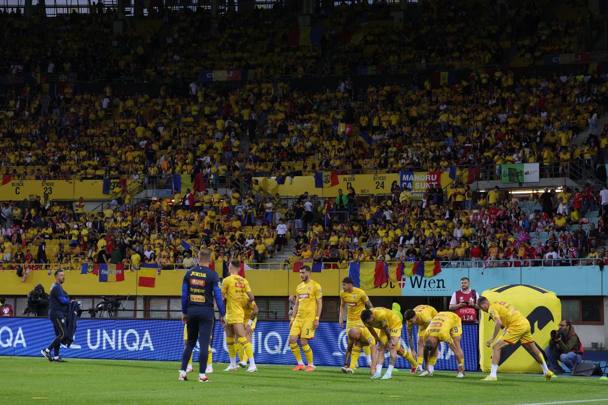 Austria - România, imagini de la încălzire