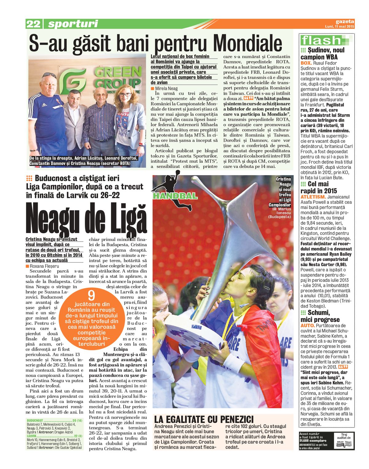 Gheorghe Tadici, plecăciune în momentul retragerii: „Cristina Neagu egal talent natural plus IQ înalt”