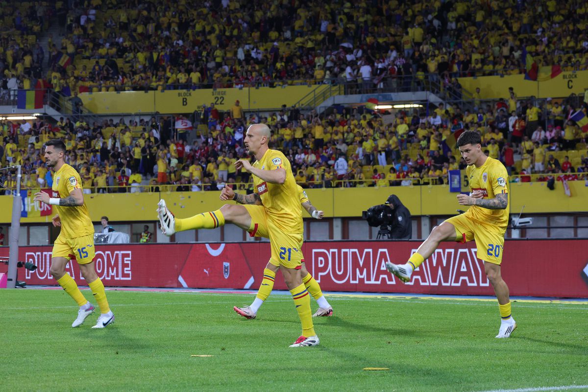 Austria - România, imagini de la încălzire