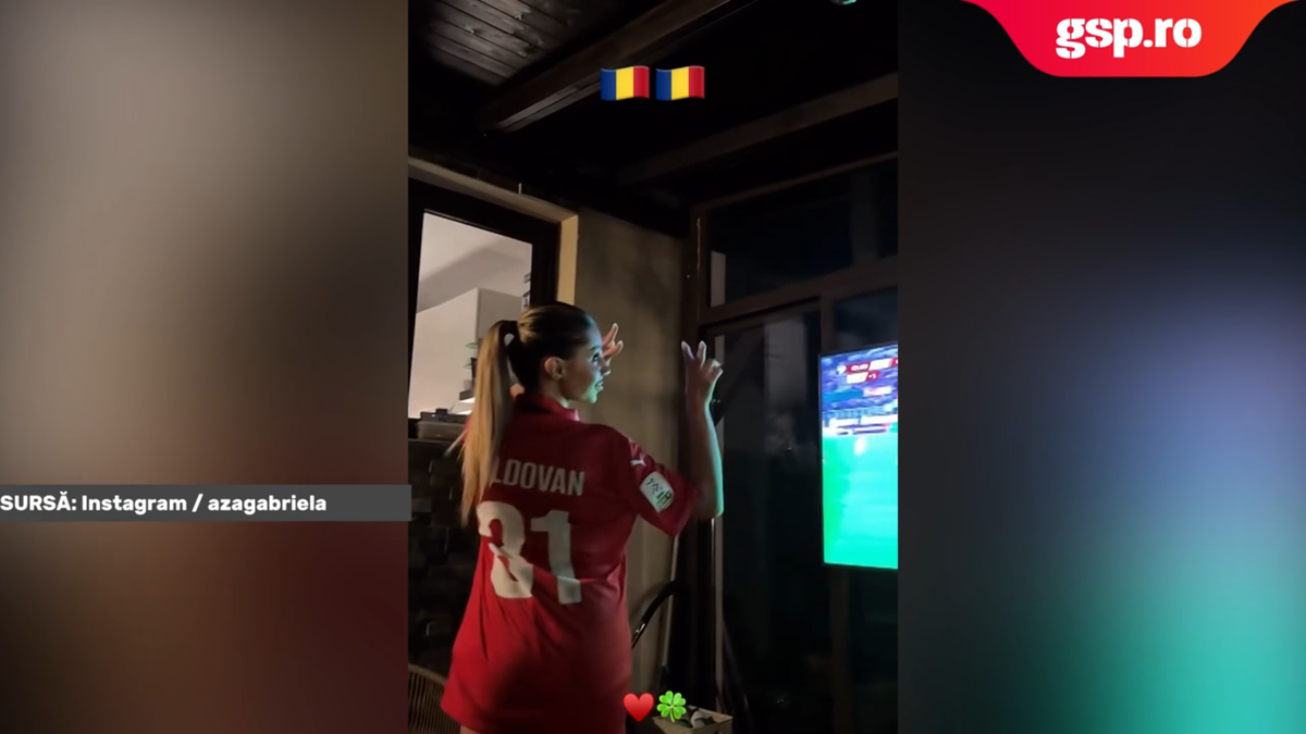 Aza Gabriela a sărbătorit prestația lui Horațiu Moldovan din prima repriză a meciului Austria - România