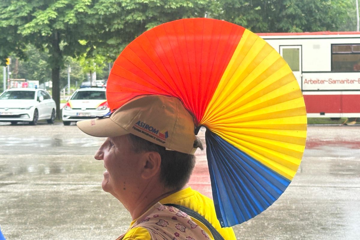 Imagini EPICE de la Austria - România: cum s-au costumat fanii „tricolori”