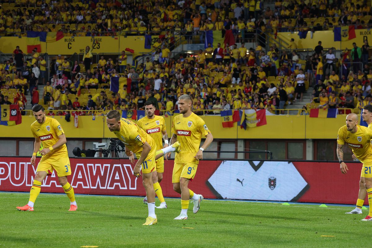 Austria - România, imagini de la încălzire