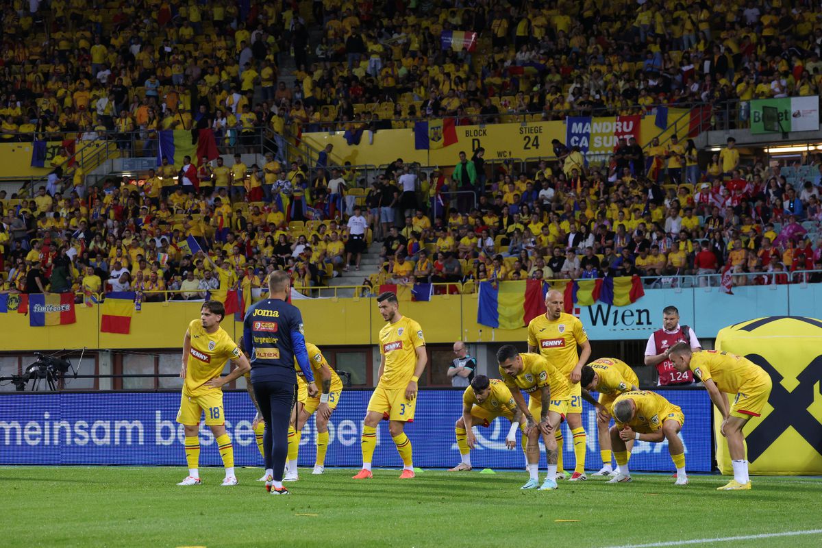 Austria - România, imagini de la încălzire