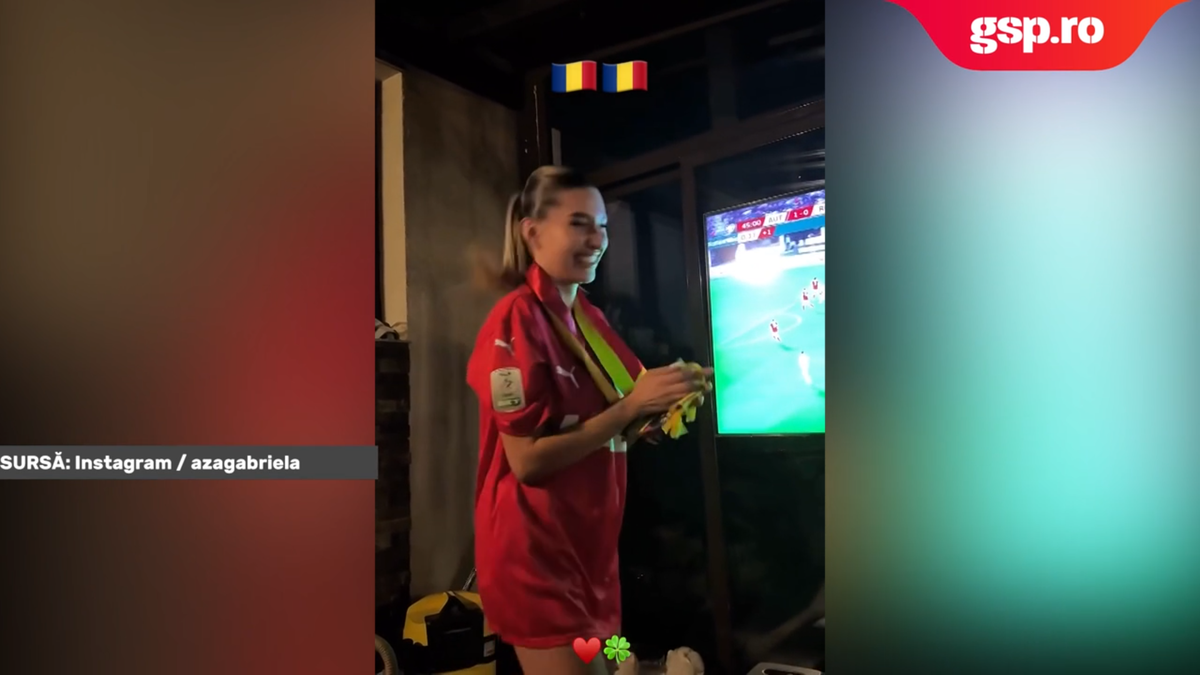 Aza Gabriela a sărbătorit prestația lui Horațiu Moldovan din prima repriză a meciului Austria - România