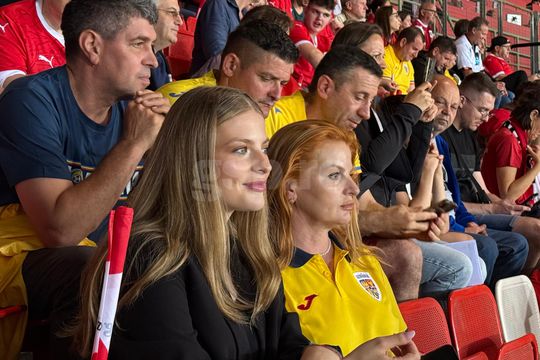 Antonia Salanță, iubita lui Daniel Bîrligea, a fost prezentă în tribunele stadionului „Ernst-Happel” la Austria - România. FOTO: Andrei Crăițoiu (GSP.RO)