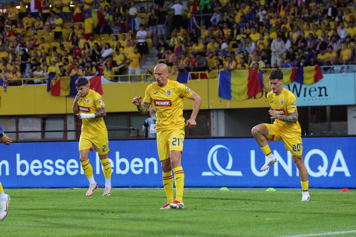 Austria - România, imagini de la încălzire