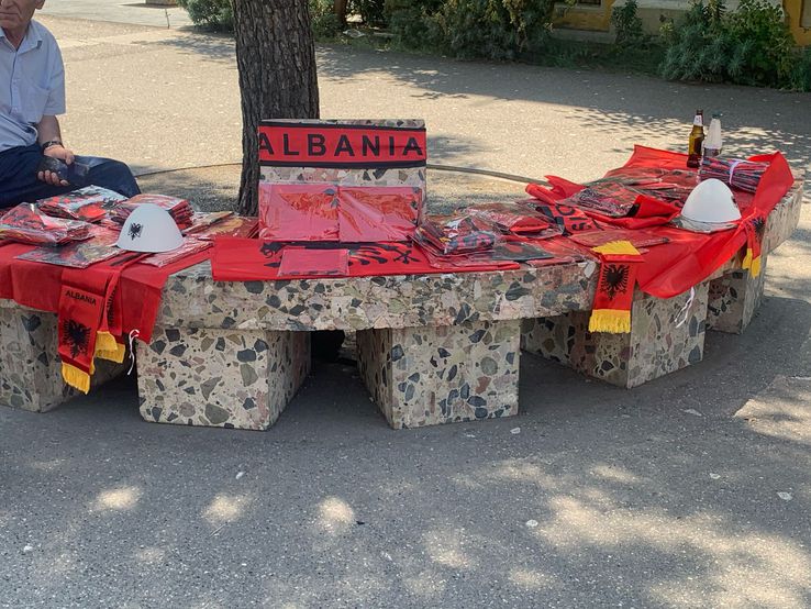 Imagini înainte de Albania - Serbia, meci cu risc maxim în preliminariile Campionatului Mondial din 2026. FOTO: sportal.blic.rs