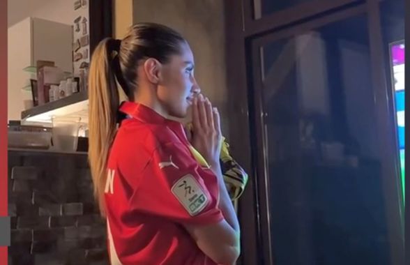 Mândră de iubitul titular în naționala României! I-a făcut galerie în fața televizorului: „Nu știți câte emoții am”