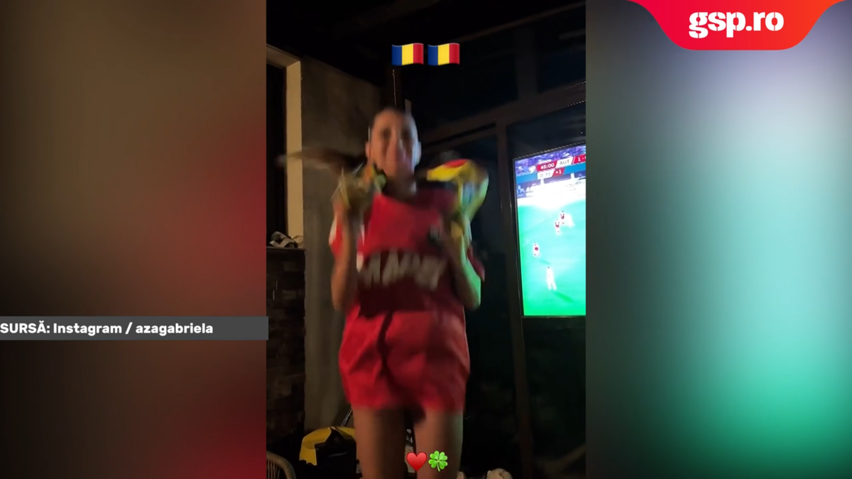Aza Gabriela a sărbătorit prestația lui Horațiu Moldovan din prima repriză a meciului Austria - România