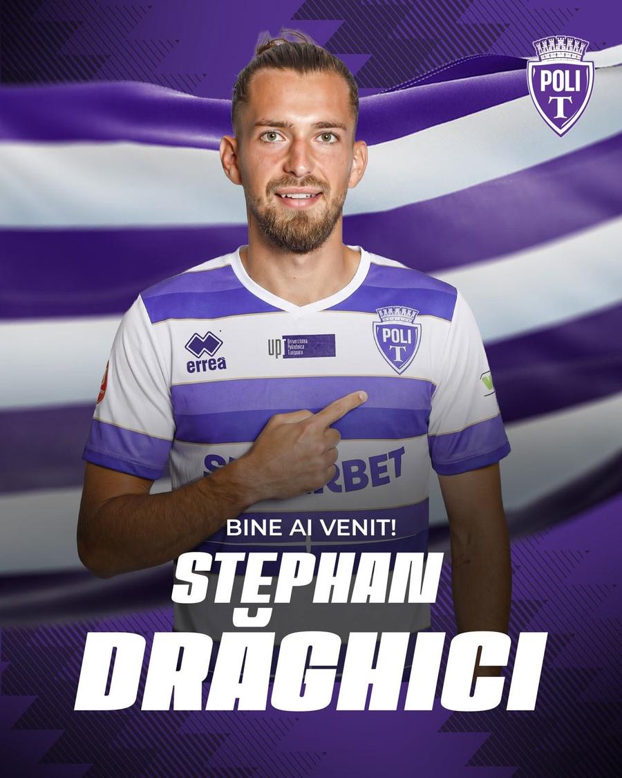 Stephan Drăghici a semnat cu Poli Timișoara // foto: Facebook Căpitanul Stelei a semnat cu altă echipă din Liga 2 și se va bate la promovare