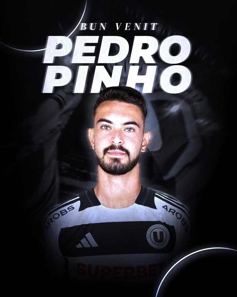 Pedro Pinho, prezentat la U Cluj // FOTO: Facebook Transferul #5 la U Cluj » A semnat jucătorul crescut de Porto!