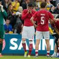 Christian Coechipierii lui Christian Eriksen, devastați după ce mijlocașul s-a prăbușit pe gazon în Danemarca - Ucraina // Sursă foto: X