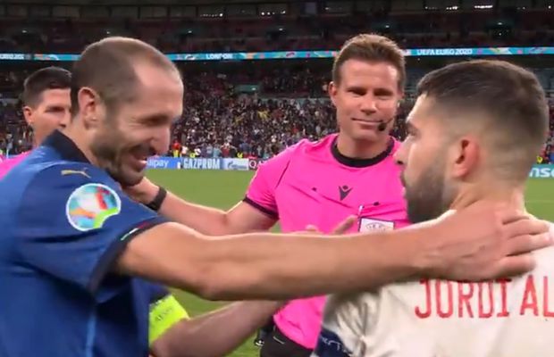 Ce a făcut Jordi Alba înainte de penalty-uri. Chiellini a reacționat imediat: „Mincinosule!”