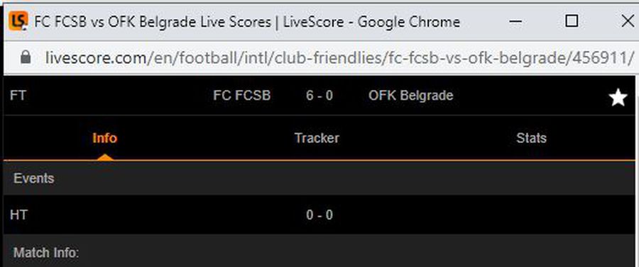 Ups, au comis-o din nou! Gafă uriașă în timpul amicalului CSA Steaua - OFK Belgrad