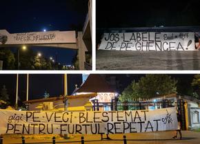 Teroare în noapte » Peluza Sud Steaua a împânzit Bucureștiul cu zeci de mesaje dure anti-Becali și Ciolacu: „Jos labele de pe Ghencea!”