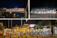 Peluza Sud Steaua a împânzit Bucureștiul cu zeci de mesaje dure anti-Becali și Ciolacu: „Jos labele de pe Ghencea!”