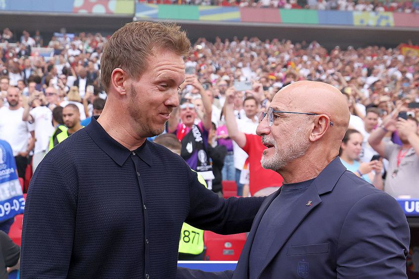 Luis de la Fuente (în dreapta) și naționala Spaniei au eliminat Germania de la Euro 2024 // foto: Guliver/gettyimages