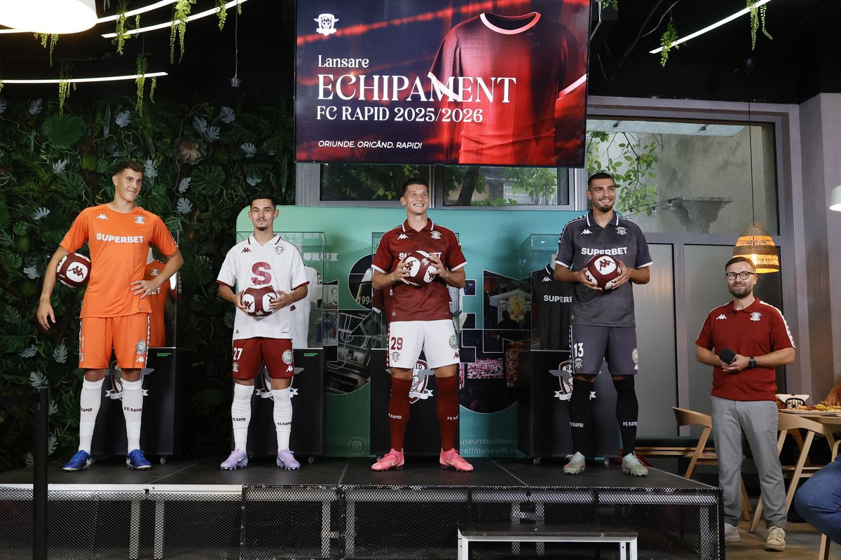 Rapid și-a dezvăluit noile echipamente! Două mari surprize: cum arată tricourile de rezervă și detaliul de pe spate