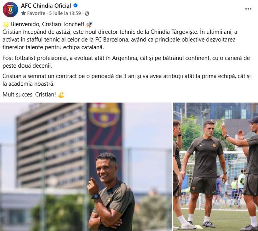 Anunțul instalării lui Cristian Toncheff Metoda omizii și refuzul vaccinării » Dedesubturile transferului anunțat cu fast în România: „A lucrat la FC Barcelona”