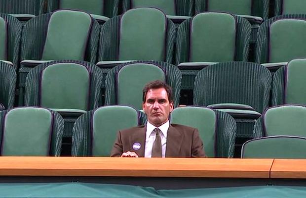 Imagine rară la Wimbledon: Roger Federer, singur în Loja Regală