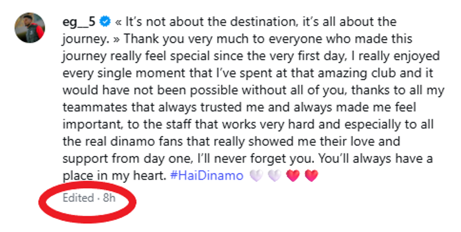 Eddy Gnahore și-a modificat mesajul de adio pentru Dinamo! Ce a șters francezul