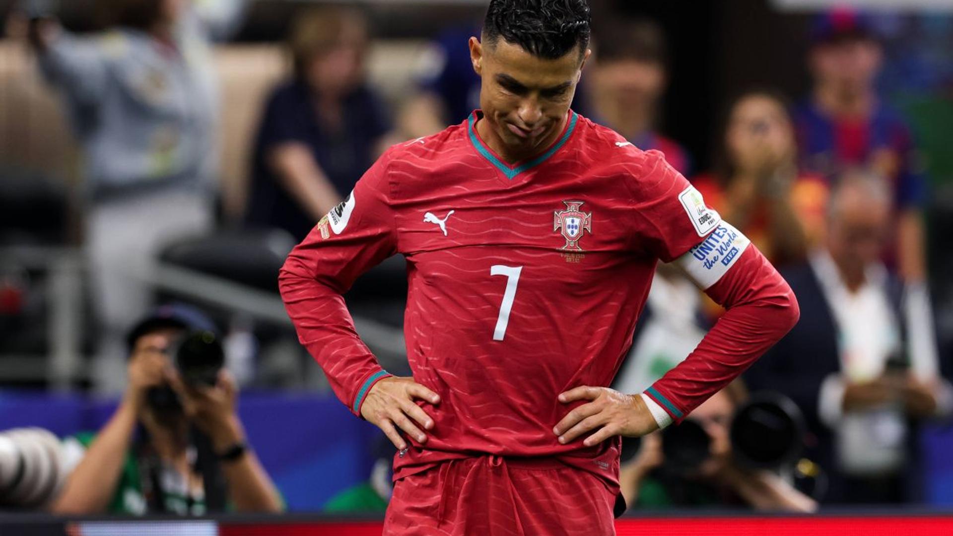 Cristiano Ronaldo în acțiune în meciul Portugalia - Spania, cu audiență record la Campionatul Mondial 2026 pe Antena 1. | sursa foto: Gazeta Sporturilor