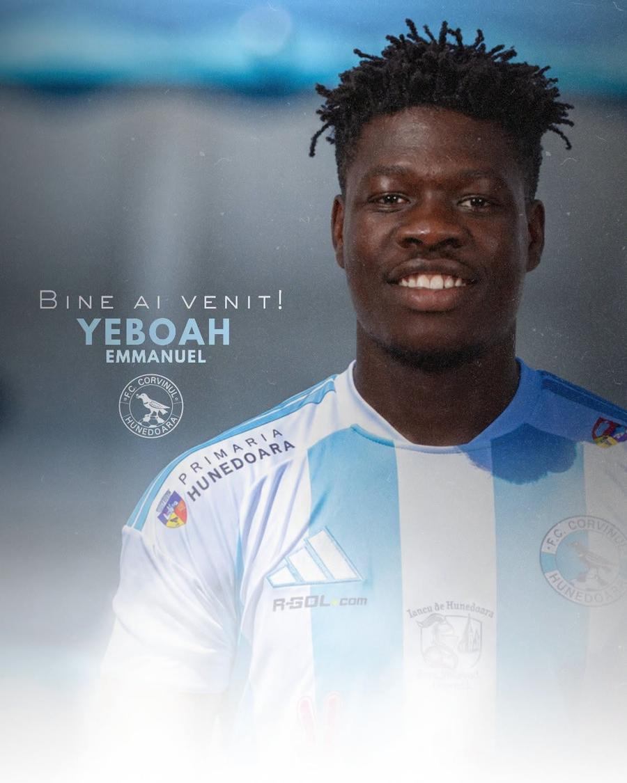Emmanuel Yeboah, prezentat la Corvinul Hunedoara Surpriză: Emmanuel Yeboah a semnat în Superliga, la 3 ani după despărțirea de CFR Cluj
