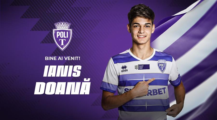 Ianis Doană a fost prezentat de Poli Timișoara GSP.ro, confirmat! A părăsit Dinamo și a fost prezentat de un club rival
