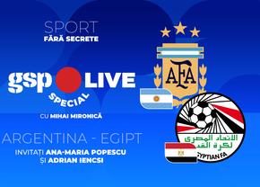 Argentina - Egipt, meci pentru un loc în sferturi » Mihai Mironică vine cu o nouă ediție GSP Live Special