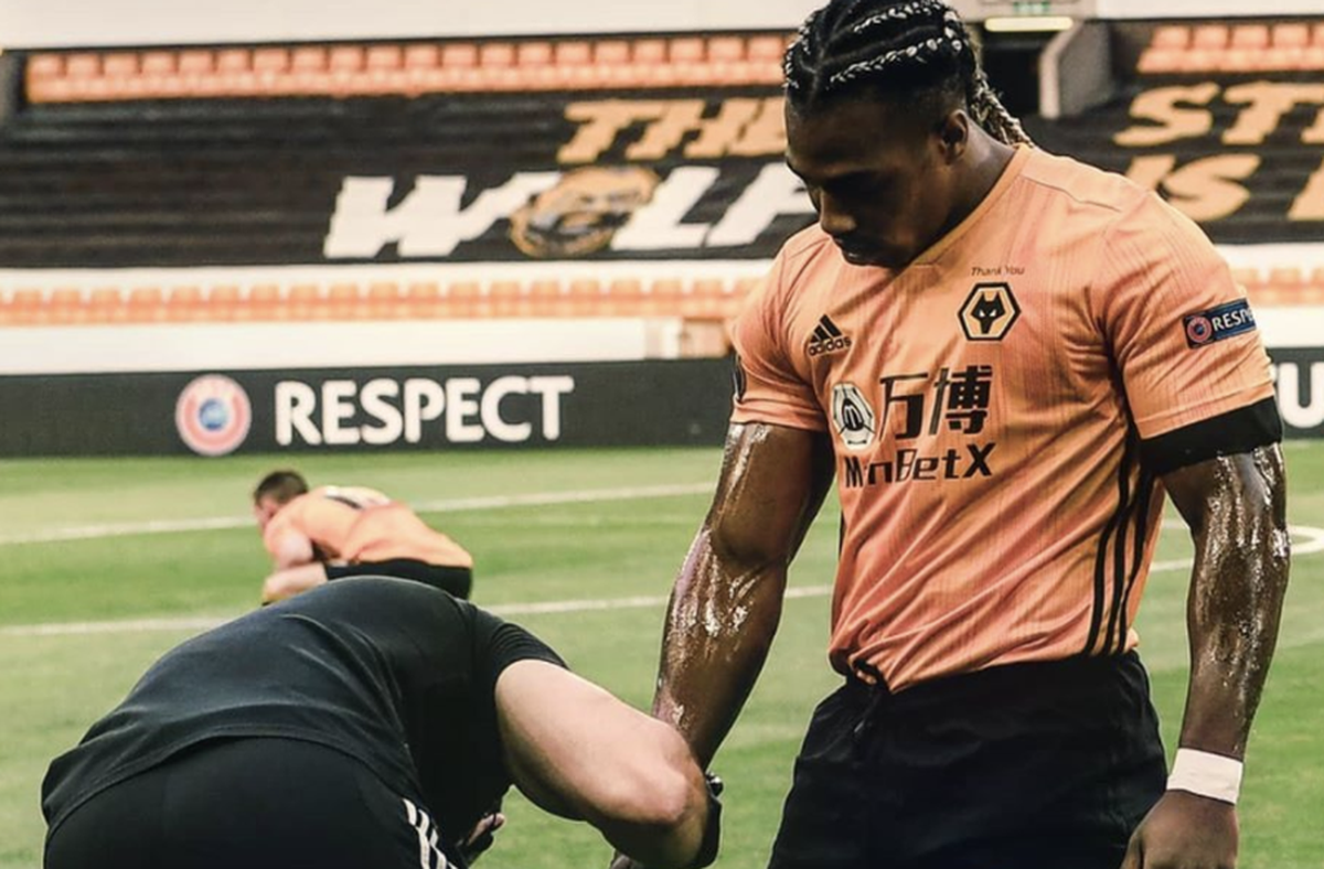 EUROPA LEAGUE. Rar vezi așa ceva! Secretul lui Adama Traore s-a aflat înainte de Wolves - Olympiakos » Imaginea VIRALĂ