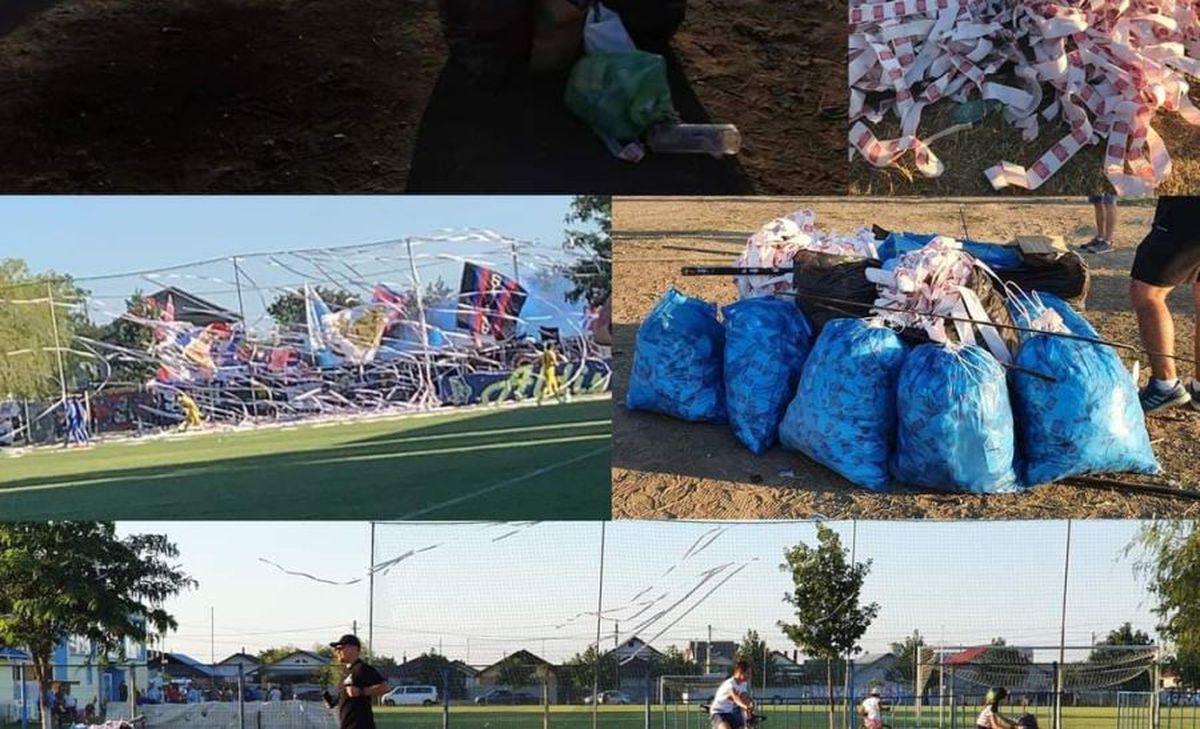 Ultrașii CSA Steaua au făcut curat după show » Gestul acestora după promovarea în Liga 3