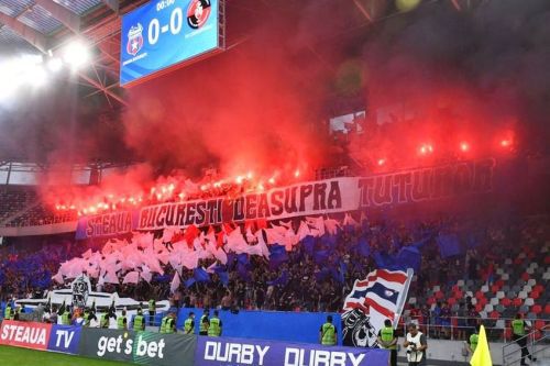Peluza Sud Steaua la meciul cu Csikszereda