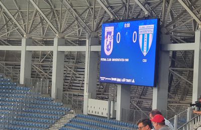 Ironii pe „Ion Oblemenco”, înaintea derby-ului Băniei » Cum a fost prezentată CS Universitatea de crainic