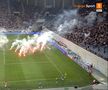 FOTO Întrerupere în FCU Craiova - CSU Craiova cauzată de torțele aruncate de fanii gazdelor