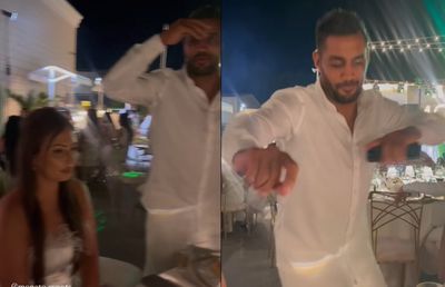 Bănel Nicoliță a făcut show la nunta unei interprete de muzică populară! Cine e misterioasa femeie care l-a însoțit