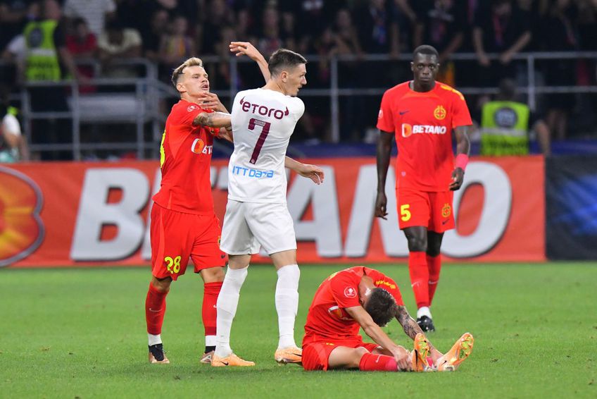 Ermal Krasniqi, contrat de Alexandru Pantea în timpul duelului FCSB - CFR Cluj 1-0 de duminică seara