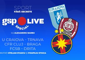 GSP Live Special » CFR Cluj, FCSB și Universitatea Craiova joacă în turul III preliminar! Alex Barbu a analizat cele trei meciuri europene alături de invitații lui