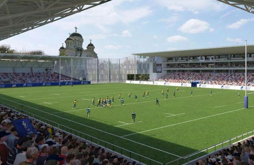 Simulare a modului în care va arăta stadionul „Arcul de Triumf” // sursă foto: CNI