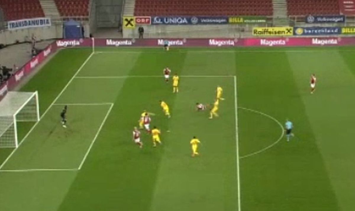 AUSTRIA - ROMÂNIA 2-3. Erori în lanț la primul gol al gazdelor » Sărbătoritul Grigore s-a revanșat cu un gol vital