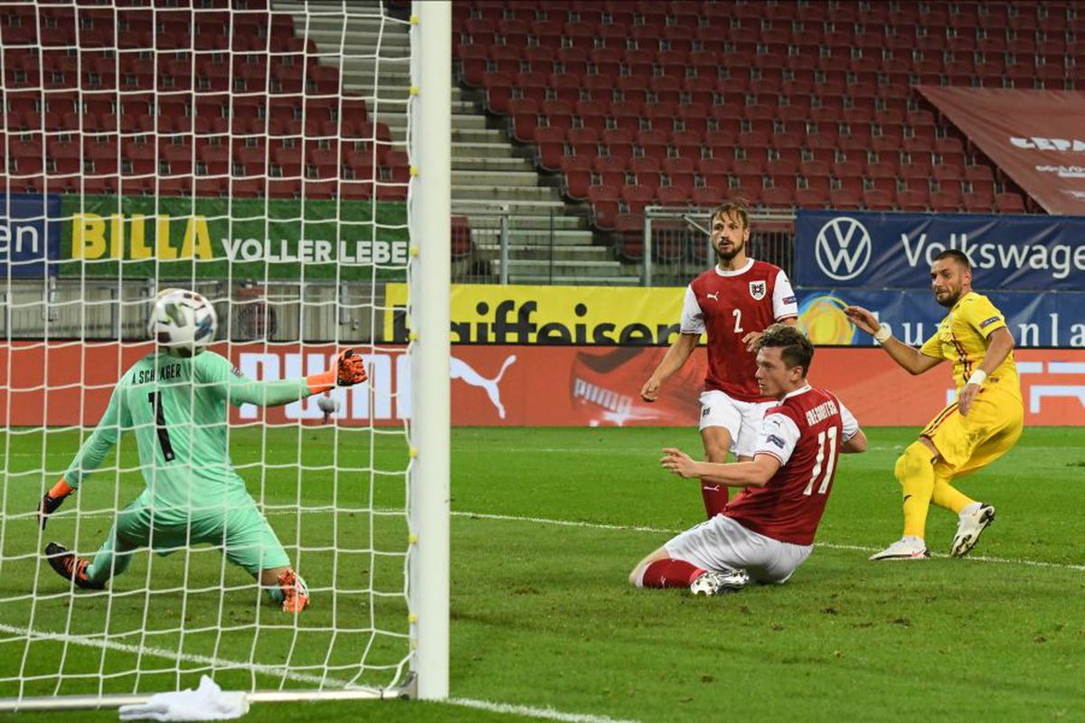 AUSTRIA - ROMÂNIA 2-3. Erori în lanț la primul gol al gazdelor » Sărbătoritul Grigore s-a revanșat cu un gol vital