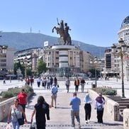 Piața Macedonia și statuia lui Alexandru Macedon
