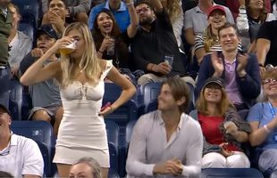 Cine e blonda care a făcut spectacol la US Open » A fost aplaudată la scenă deschisă