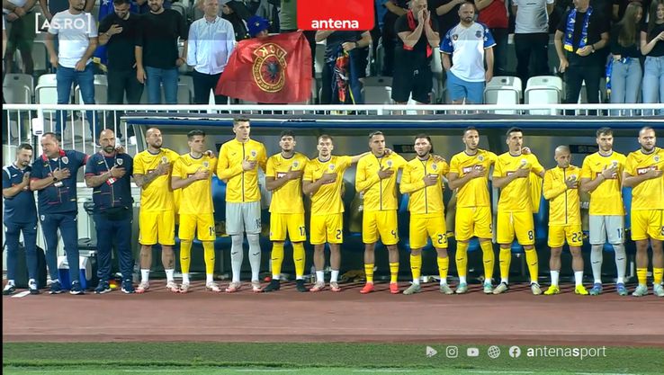 Steagul Armate de Eliberare din Kosovo / FOTO: Captură TV @antena sport